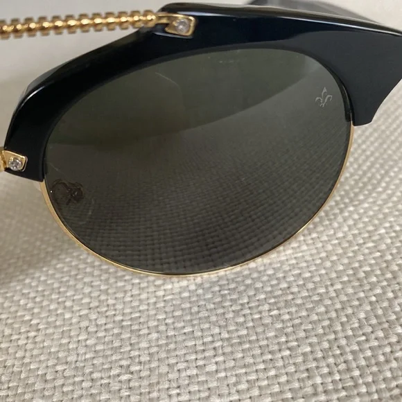 Philippe Plein Horn Rim Double Bridge Black & Gold Framed  display picture 1
